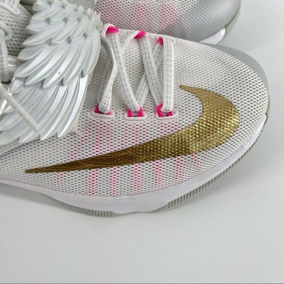 Nike Men’s KD VII PRM Aunt Pearl 706858-176 White/Metallic Gold Sneakers Size 8 - Picture 16 of 17